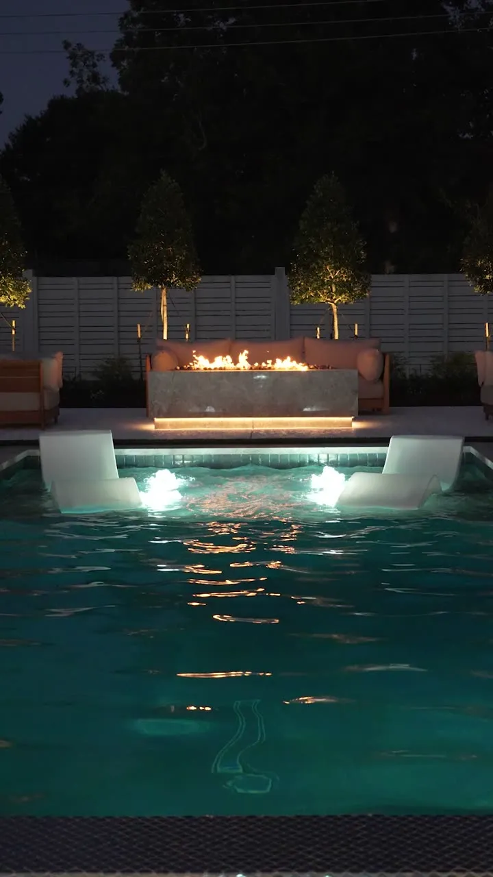 Resort-style backyard pool